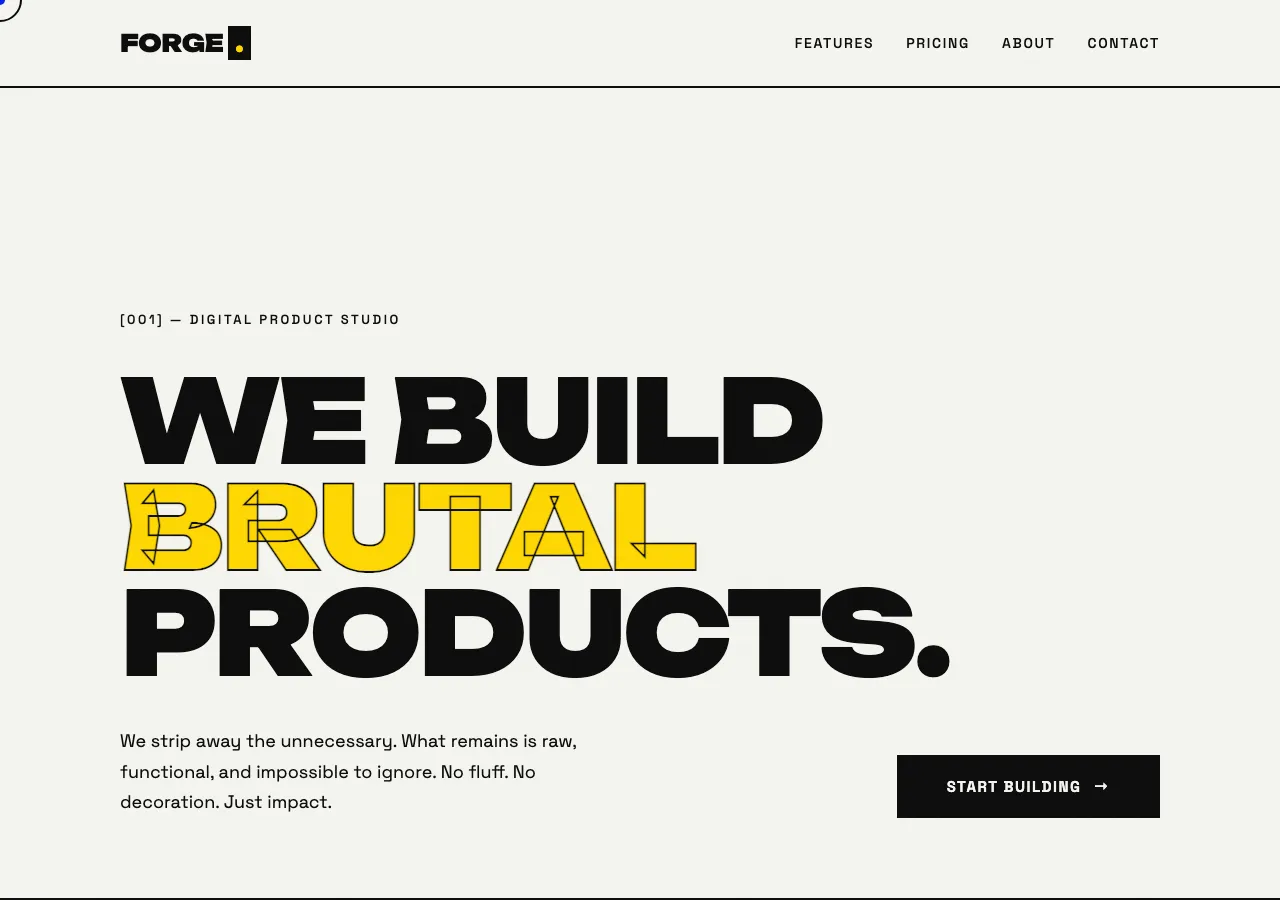 brutalist-landing preview