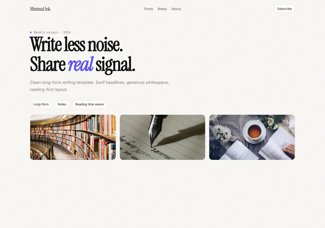 minimal-blog preview