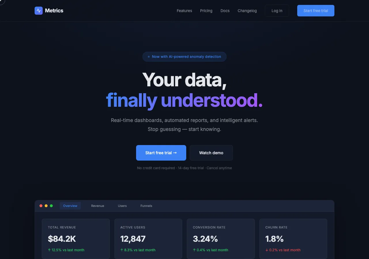 saas-dashboard-landing preview